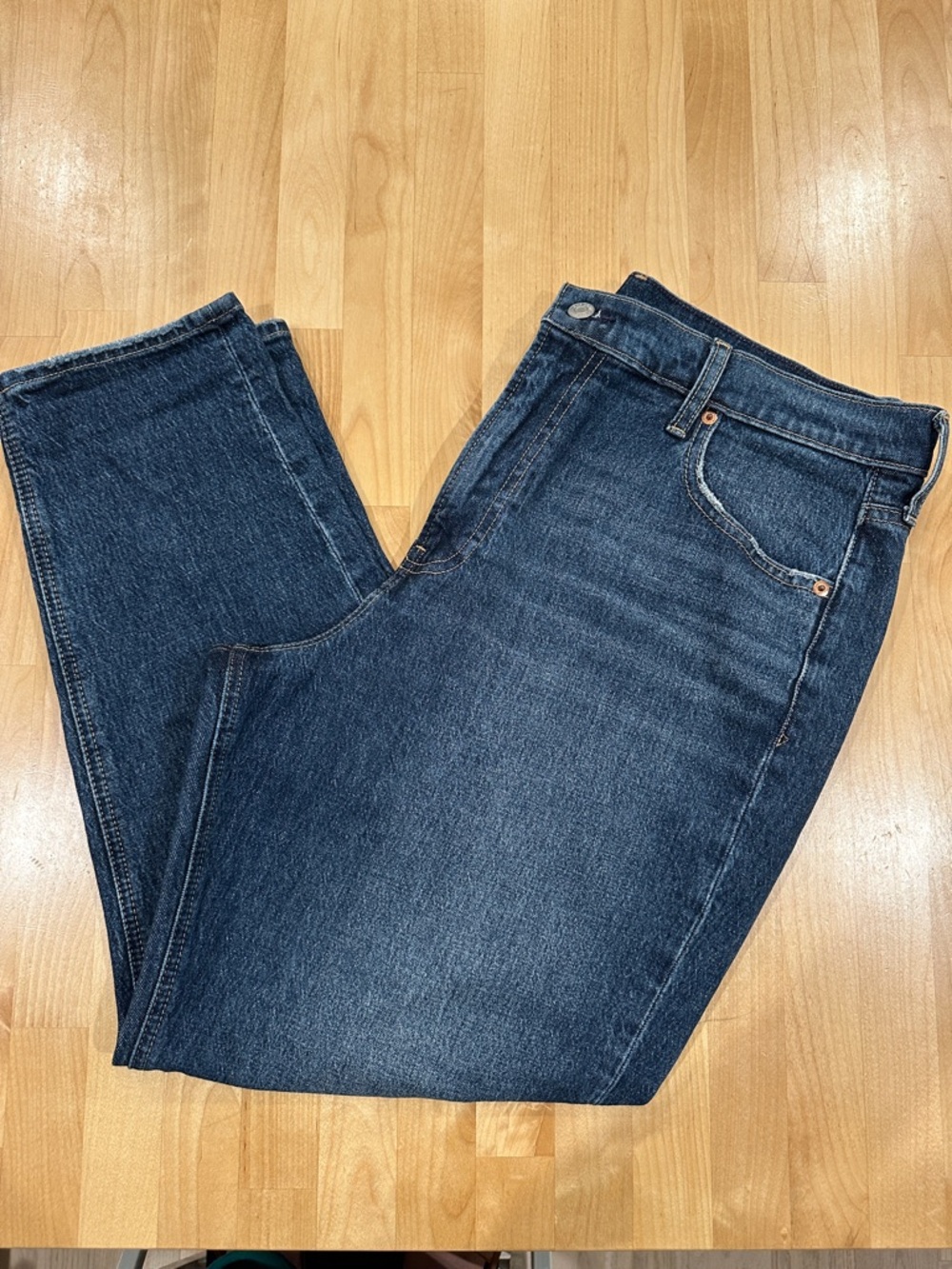 Gap High-Rise Women’s Jeans in Dark Blue, Mom Jean 14R